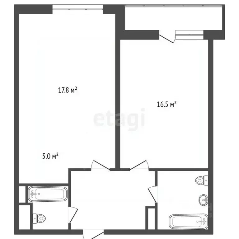 1-к кв. Московская область, Мытищи просп. Астрахова, 9 (51.9 м) - Фото 2