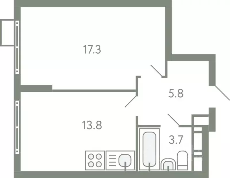 1-к кв. Московская область, Ленинский городской округ, Молоково пгт ... - Фото 1