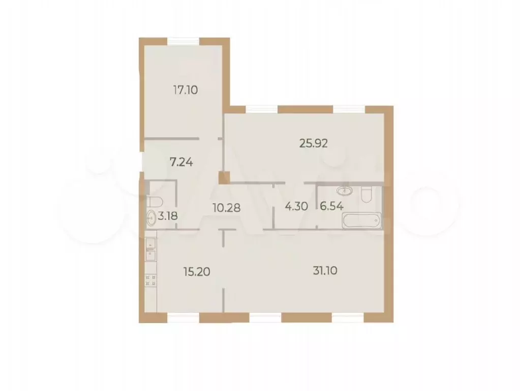 3-к. квартира, 121 м, 2/9 эт. - Фото 0