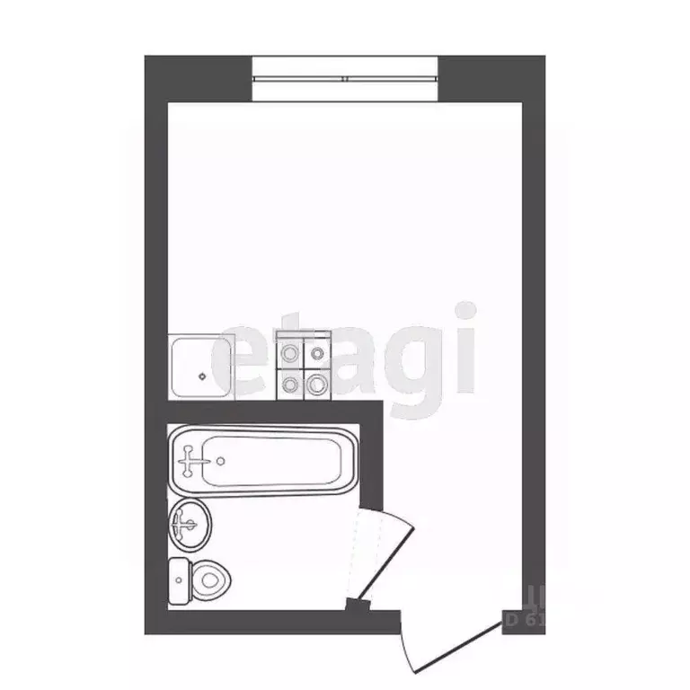1-к кв. Кемеровская область, Юрга ул. Леонова, 6А (18.5 м) - Фото 1