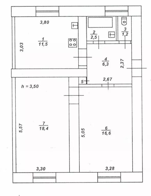 2-к кв. Тверская область, Тверь Советская ул., 7 (56.9 м) - Фото 1