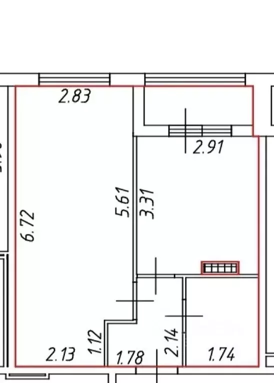Квартира, 1 комната, 34.4 м - Фото 0