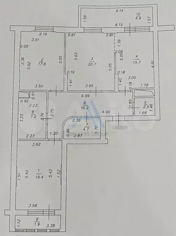 3-к. квартира, 112 м, 14/22 эт. - Фото 0