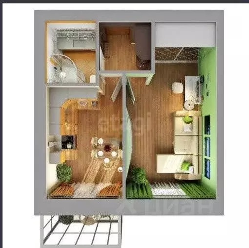 1-к кв. Татарстан, Пестречинский район, Шигалеевское с/пос, с. Новое ... - Фото 2