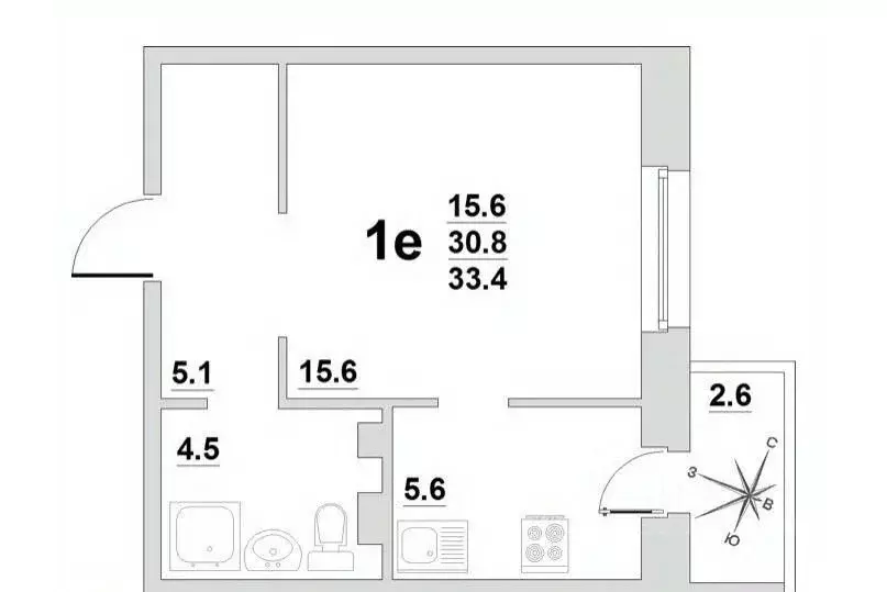 1-к кв. Свердловская область, Березовский Восточная ул., 9 (33.4 м) - Фото 0