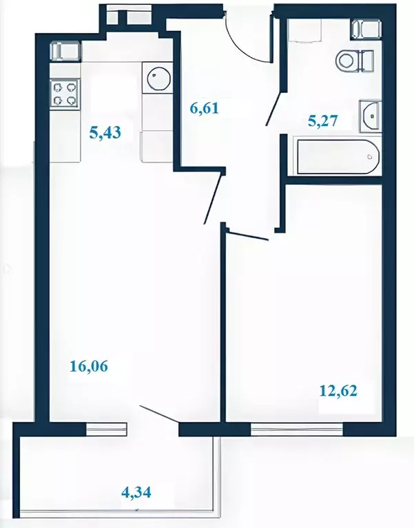 2-к кв. Волгоградская область, Волгоград ул. Клары Цеткин, 1А (48.16 ... - Фото 1