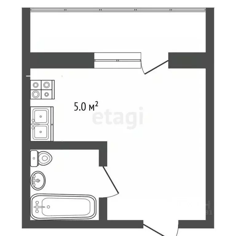 Студия Ростовская область, Ростов-на-Дону ул. Юрия Дубинина, 9 (30.0 ... - Фото 2