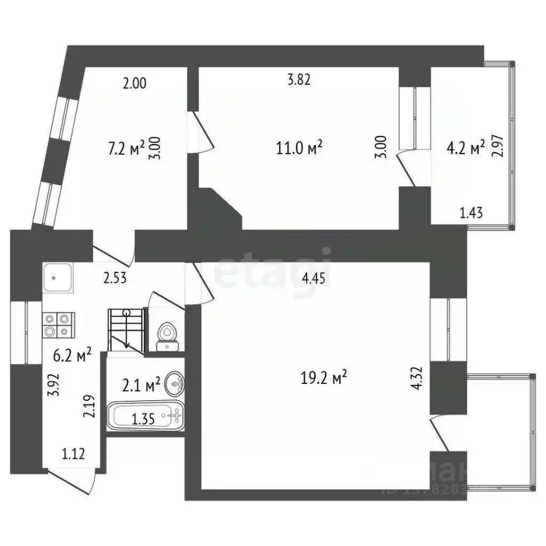 2-к кв. Крым, Ялта ул. Кирова, 153 (46.0 м) - Фото 2