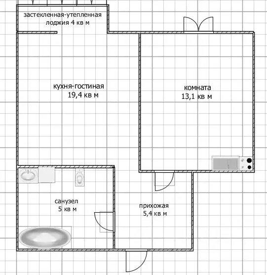 2-к кв. Башкортостан, Уфа Хадии Давлетшиной бул., 9 (45.0 м) - Фото 1