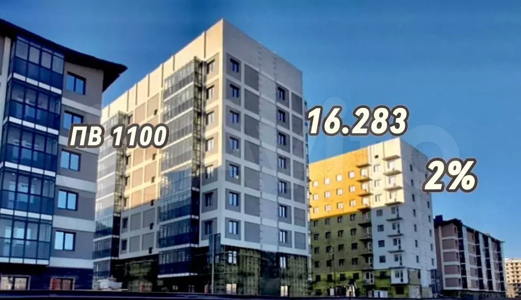 1-к. квартира, 29,4 м, 2/9 эт. - Фото 1
