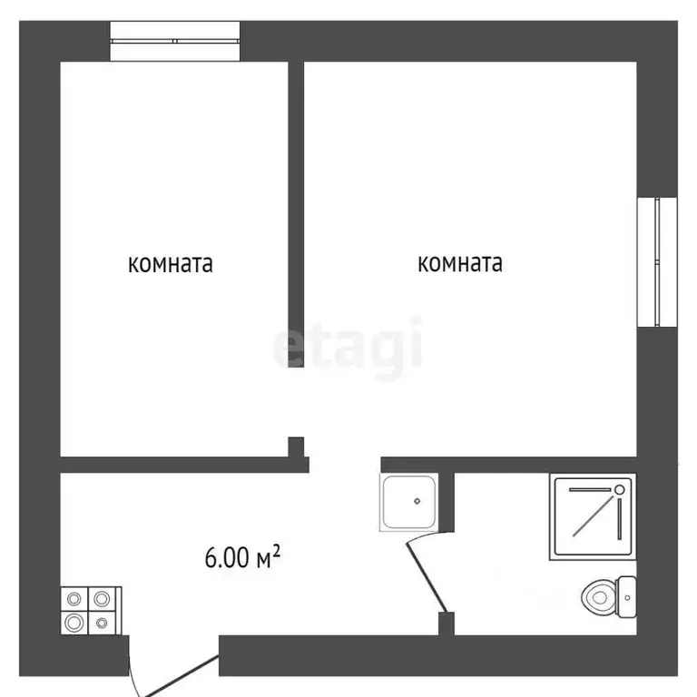 2-к кв. Костромская область, Кострома Центральная ул., 48а (23.1 м) - Фото 1