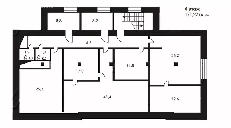 Офис (201 м) - Фото 1
