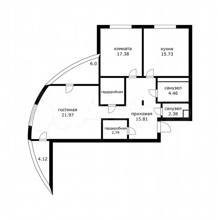 2-к. квартира, 90 м, 9/24 эт. - Фото 0