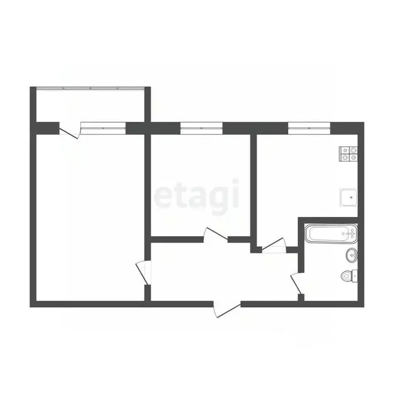 2-к кв. Тюменская область, Тюмень Ткацкий проезд, 18 (37.0 м) - Фото 2