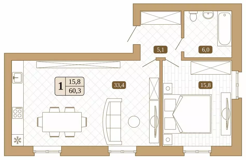 1-к кв. Московская область, Сергиев Посад ул. Воеводы Голохвастова ... - Фото 1