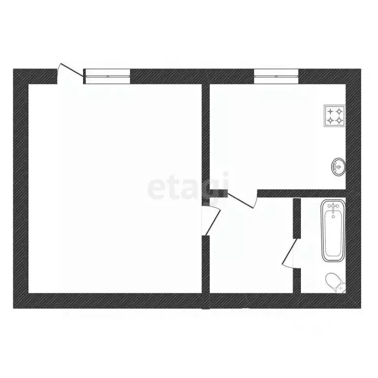 1-к кв. Смоленская область, Вязьма Московская ул., 33 (33.0 м) - Фото 0