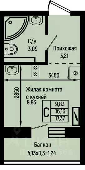 Студия Краснодарский край, Туапсинский муниципальный округ, с. Небуг ... - Фото 0