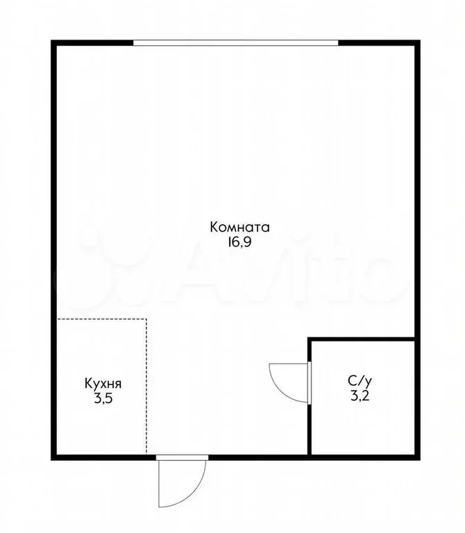 Квартира-студия, 17,7 м, 2/4 эт. - Фото 0