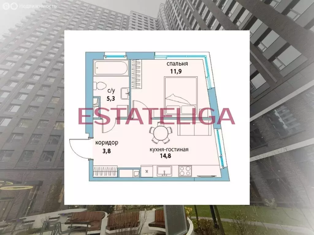 1-комнатная квартира: Москва, улица Крузенштерна, 9 (36 м) - Фото 0