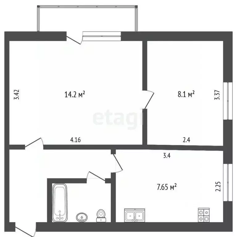 2-к кв. Москва Донская ул., 23 (36.9 м) - Фото 1