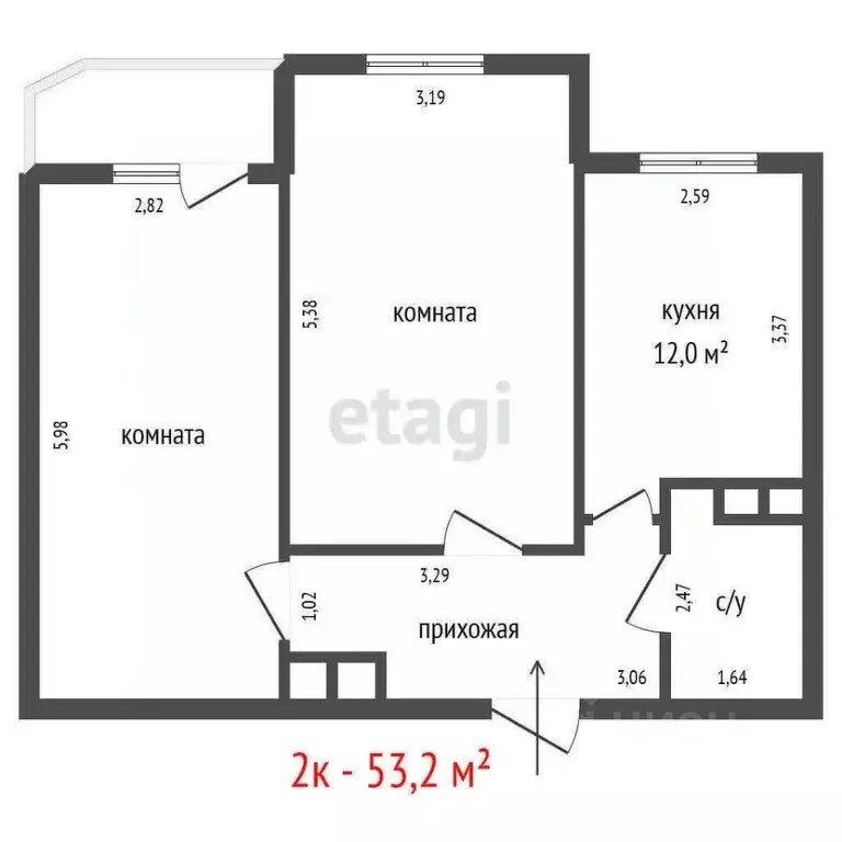 2-к кв. Свердловская область, Верхняя Пышма ул. Красных Партизан, 52 ... - Фото 1