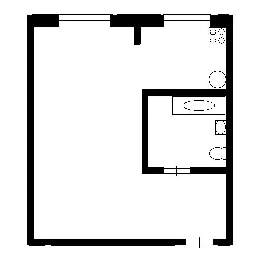 1-к кв. Коми, Ухта Октябрьская ул., 3 (24.4 м) - Фото 1