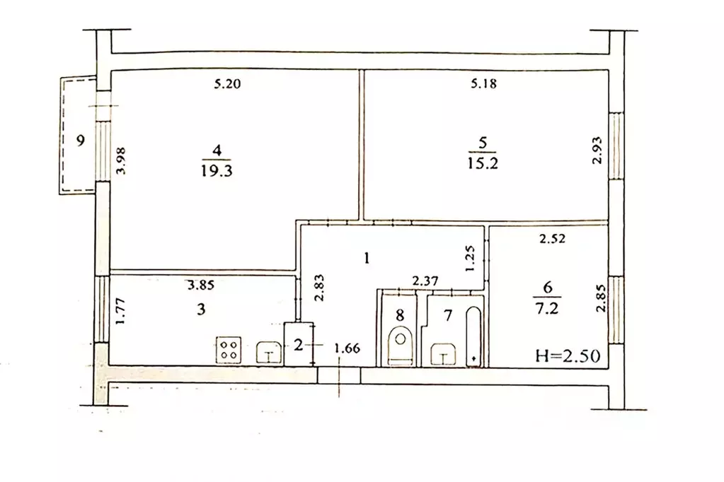 3-к кв. Волгоградская область, Волжский пл. Труда, 13 (59.4 м) - Фото 2