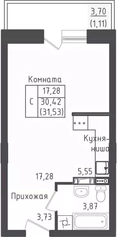 Студия Московская область, Дмитровский муниципальный округ, д. Рыбаки ... - Фото 1