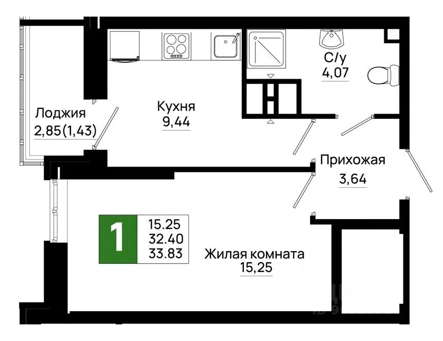 1-к кв. Ростовская область, Ростов-на-Дону Нефтекачка кв-л, Октябрь ... - Фото 0