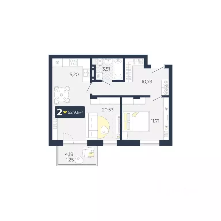 2-к кв. Красноярский край, Красноярск городской округ, пос. Солонцы, ... - Фото 1