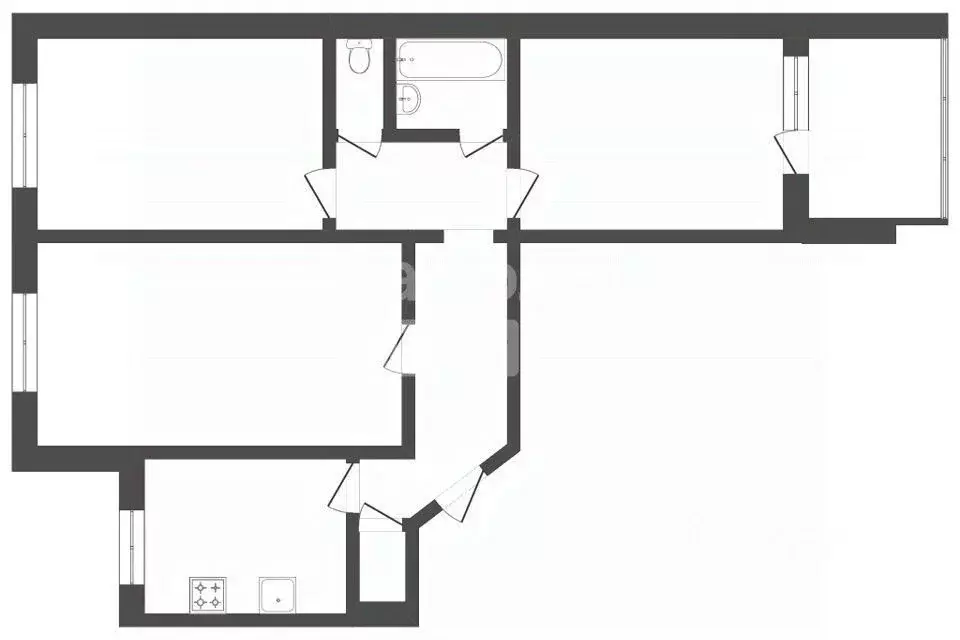 3-к кв. Челябинская область, Челябинск Комсомольский просп., 78а (67.1 ... - Фото 2