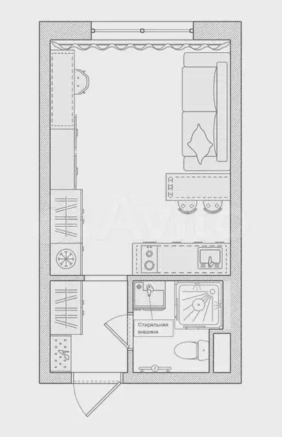 Квартира-студия, 19,7 м, 3/17 эт. - Фото 0