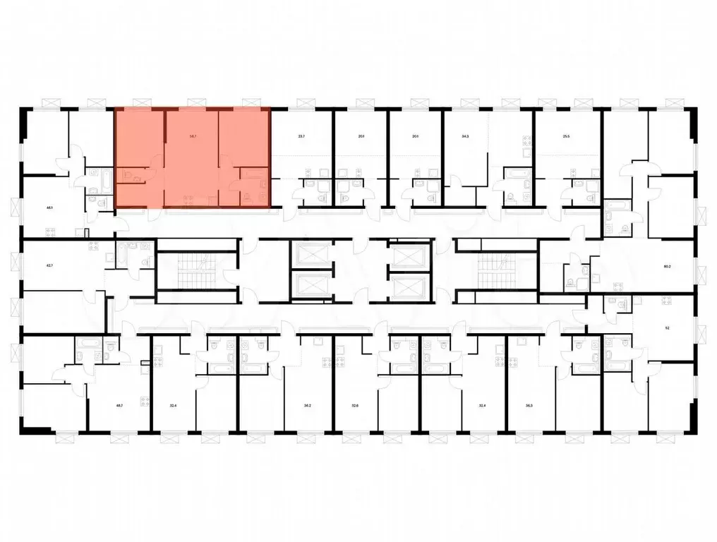 2-к. квартира, 58,7 м, 28/33 эт. - Фото 1