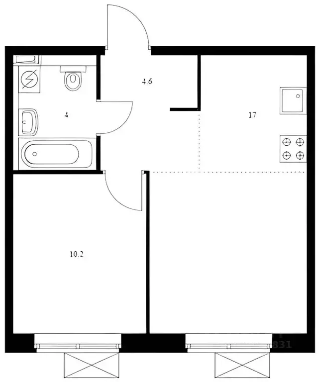 1-к кв. Московская область, Котельники Парковый мкр, 1к21 (37.3 м) - Фото 1