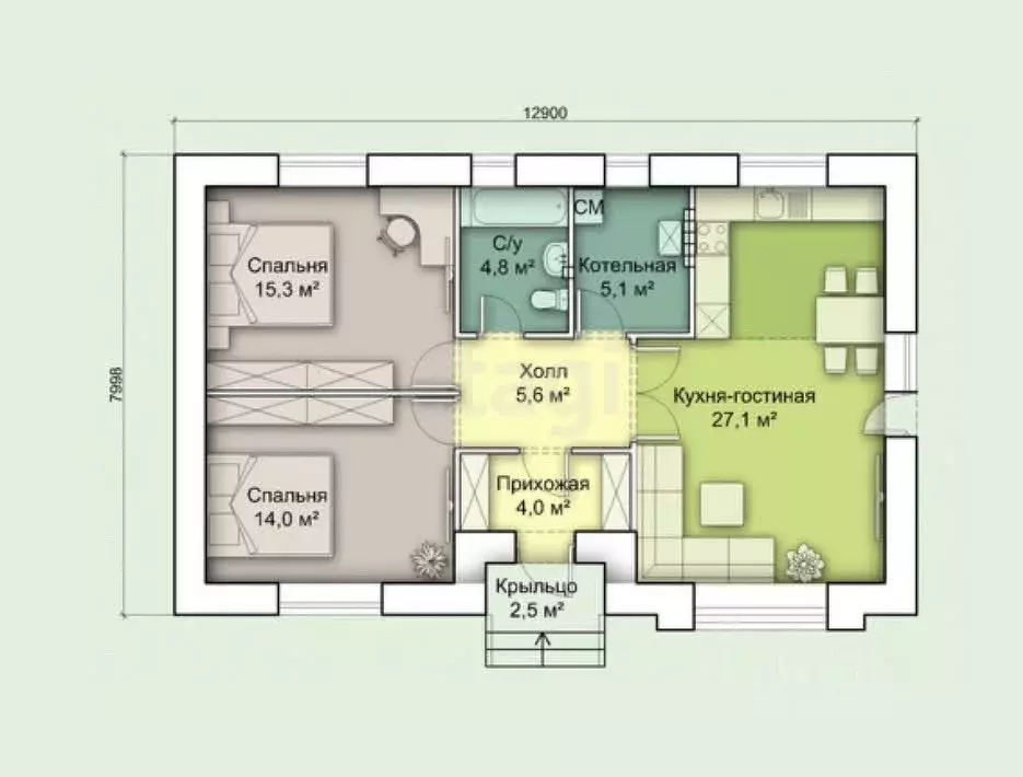 Дом в Смоленская область, Смоленский муниципальный округ, д. Шабаново, ... - Фото 1