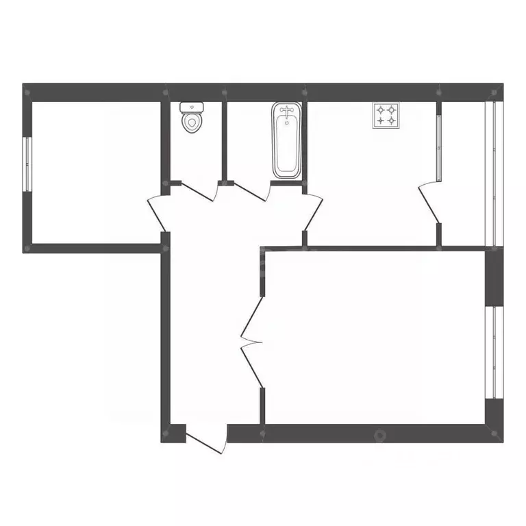 2-к кв. Амурская область, Белогорск ул. Скорикова, 22 (44.0 м) - Фото 2