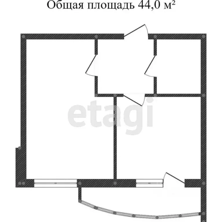 1-к кв. Вологодская область, Вологда ул. Чехова, 36 (41.3 м) - Фото 2