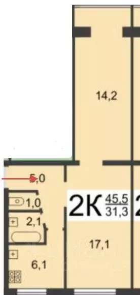 2-к кв. Нижегородская область, Нижний Новгород Моторный пер., 4к1 ... - Фото 2