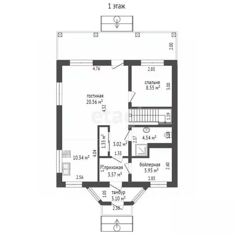 Дом в Ростовская область, Таганрог ул. Мещерякова (140 м) - Фото 2