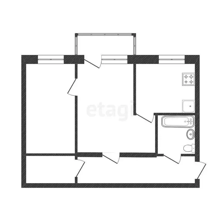 2-комнатная квартира: Белгород, улица Князя Трубецкого, 1 (68.9 м) - Фото 1