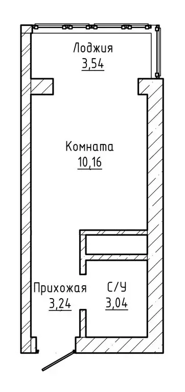 Квартира-студия: Нальчик, улица Мовсисяна, 9 (23 м) - Фото 1