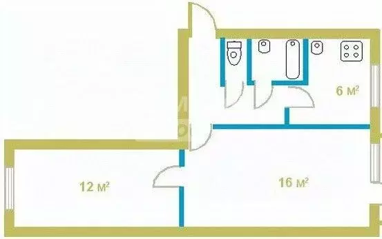 2-к кв. Челябинская область, Челябинск ул. Смирных, 11 (45.0 м) - Фото 1