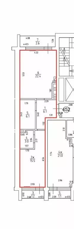 1-комнатная квартира: Зеленоградск, улица Гагарина, 87 (60.7 м) - Фото 1
