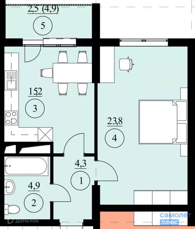 Продаётся 1-к квартира, 40 м - Фото 0