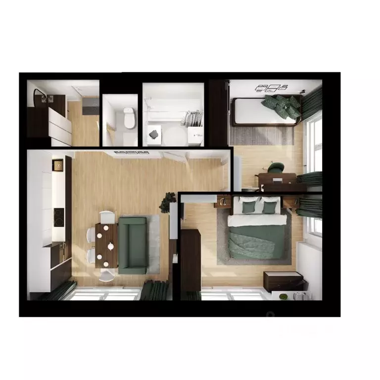 2-к кв. Московская область, Мытищи Яуза Парк жилой комплекс, к5 (48.7 ... - Фото 2