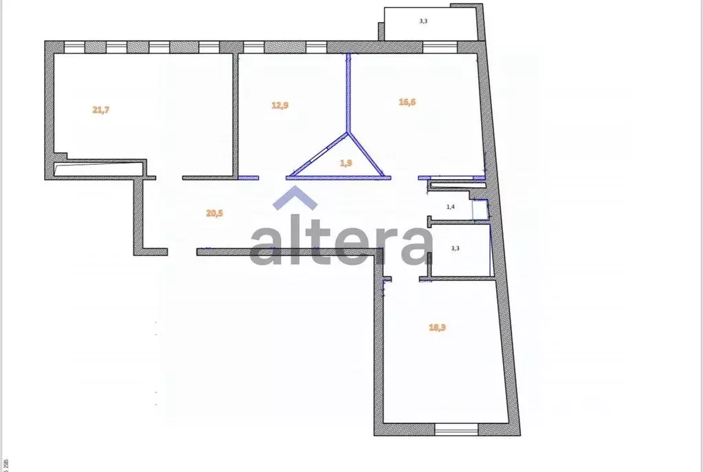 4-к кв. Татарстан, Казань ул. Калинина, 32 (99.9 м) - Фото 2