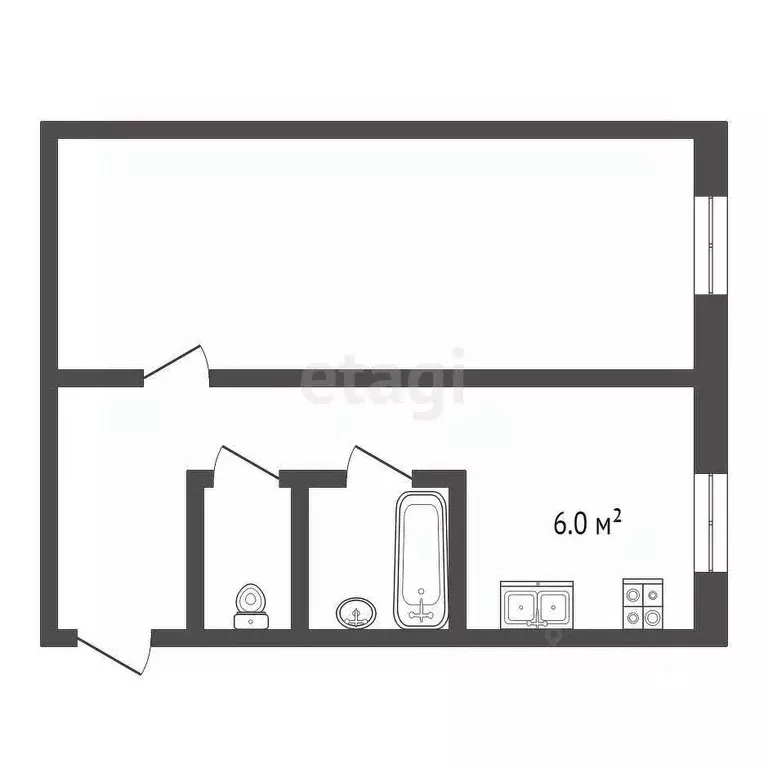 1-к кв. Московская область, Клин ул. Чайковского, 62к1 (32.4 м) - Фото 1