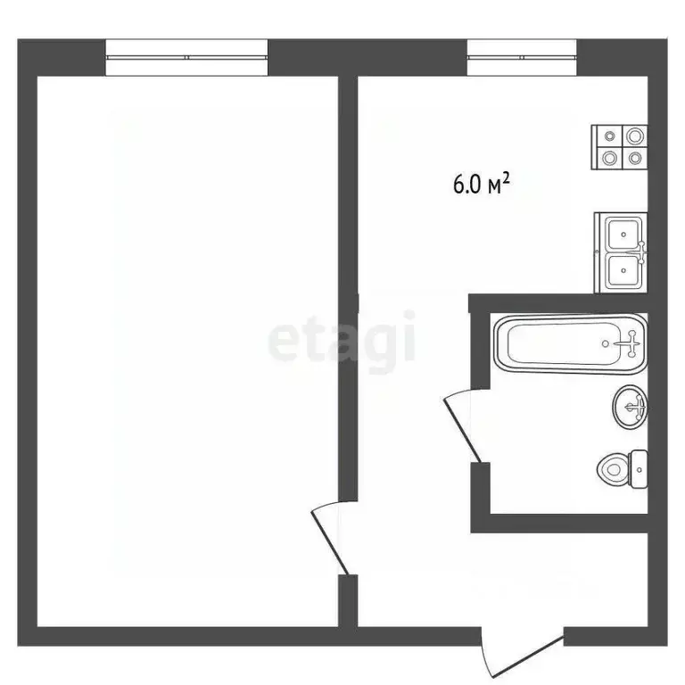 1-к кв. Ярославская область, Рыбинск ул. Блюхера, 13 (32.0 м) - Фото 1