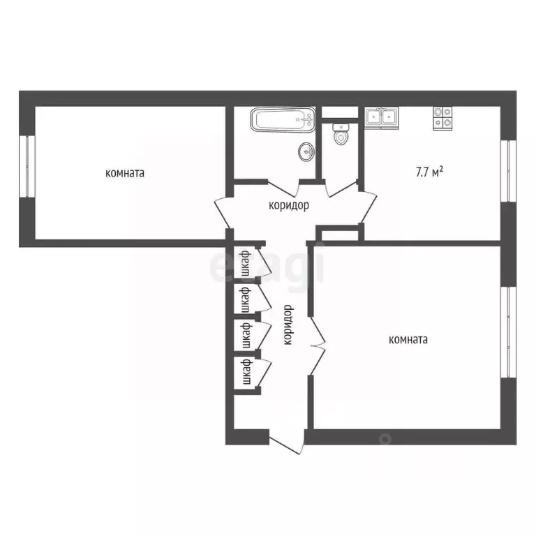 2-к кв. Забайкальский край, Чита 9-й мкр, 9 (53.3 м) - Фото 1