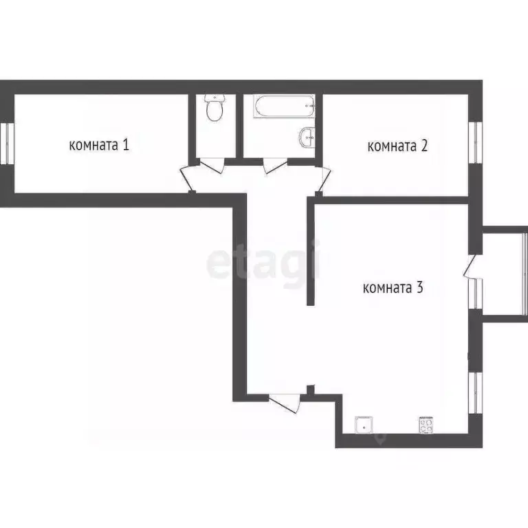 3-к кв. Бурятия, Кабанский район, Селенгинск пгт, Березовый мкр 45 ... - Фото 2